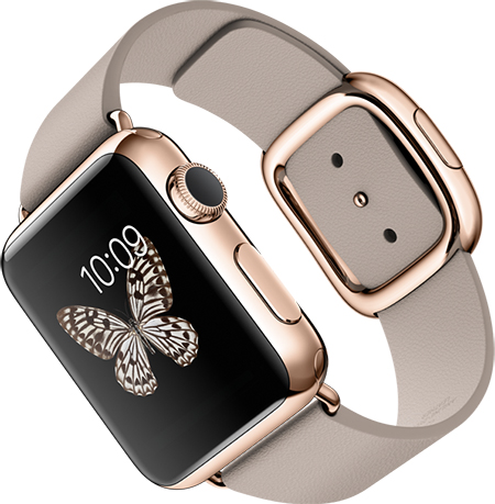 montre apple en or